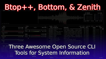 Awesome CLI Dashboards for your System Monitoring needs.  BTop++, Bottom, and Zenith.