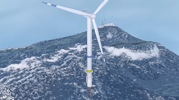 Wind Turbine Open Sea Simulation (Offshore wind power)