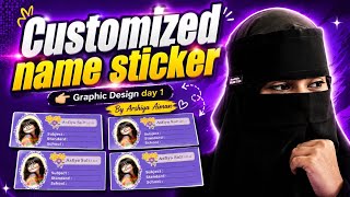 Canva Graphic Day 01 [Customized Name Stickers] screenshot 5