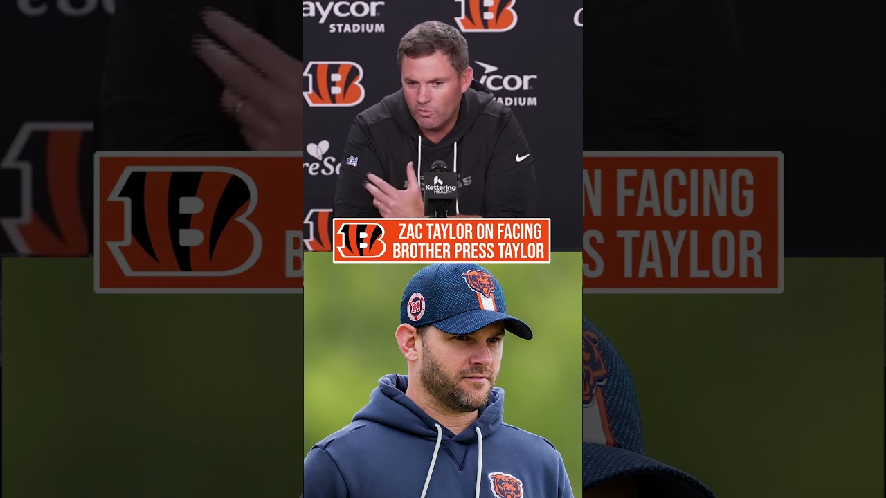 Zac Taylor on Facing Brother Press Taylor & Chicago Bears #Bengals