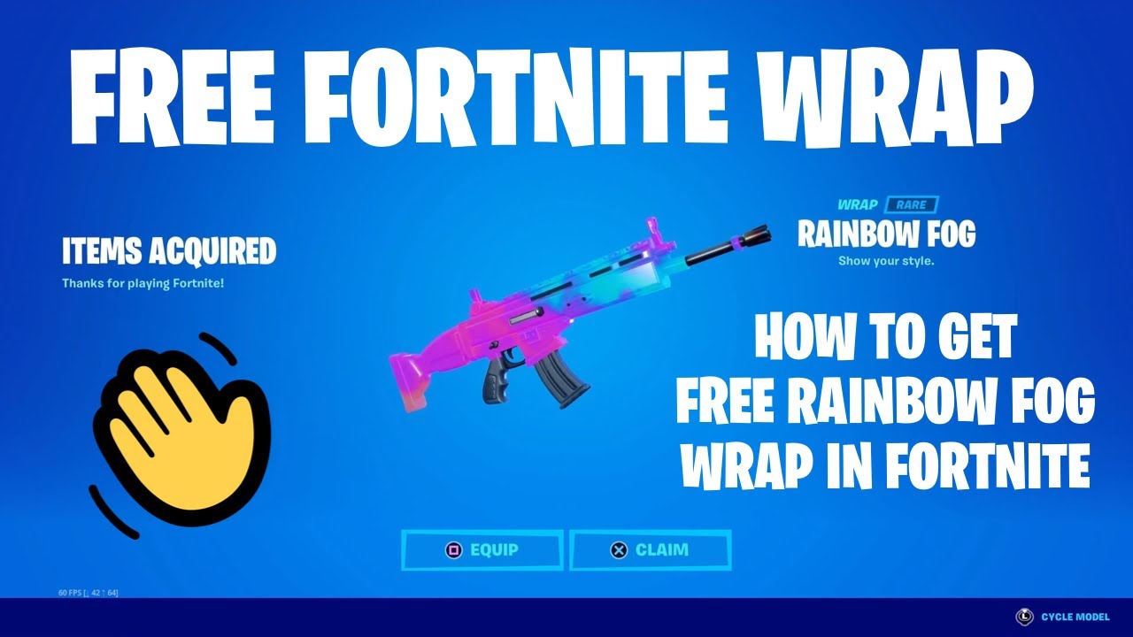 FORTNITE RAINBOW FOG WRAP - HOW TO GET FREE RAINBOW FOG WRAP IN FORTNITE - HOUSEPARTY X FORTNITE