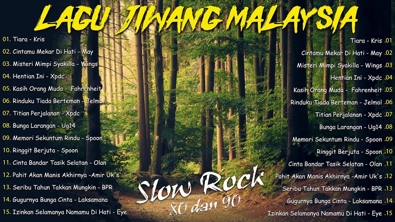 LAGU JIWANG 80AN DAN 90AN TERBAIK - LAGU SLOW ROCK MALAYSIA - KOLEKSI 40 LAGU2 JIWANG 80AN - 90AN