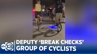 Video appears to show Pct. 1 deputy 'brake check' cycling group