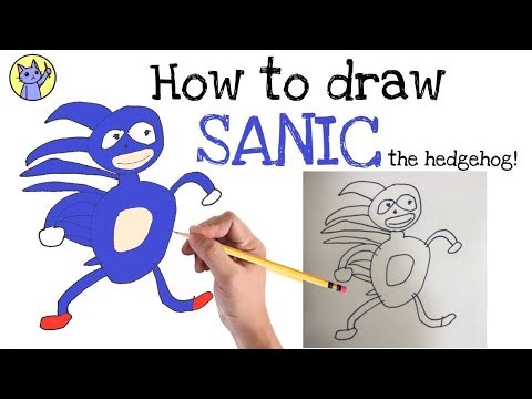 How to draw Sanic the hedgehog! *step by steep* - YouTube