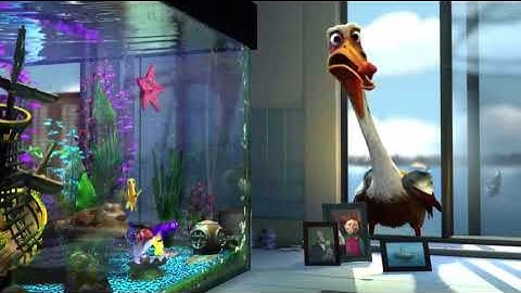 Finding Nemo - Philip Sherman kicks Nigel out from the window scene