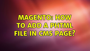 Magento: How to add a phtml file in cms page?
