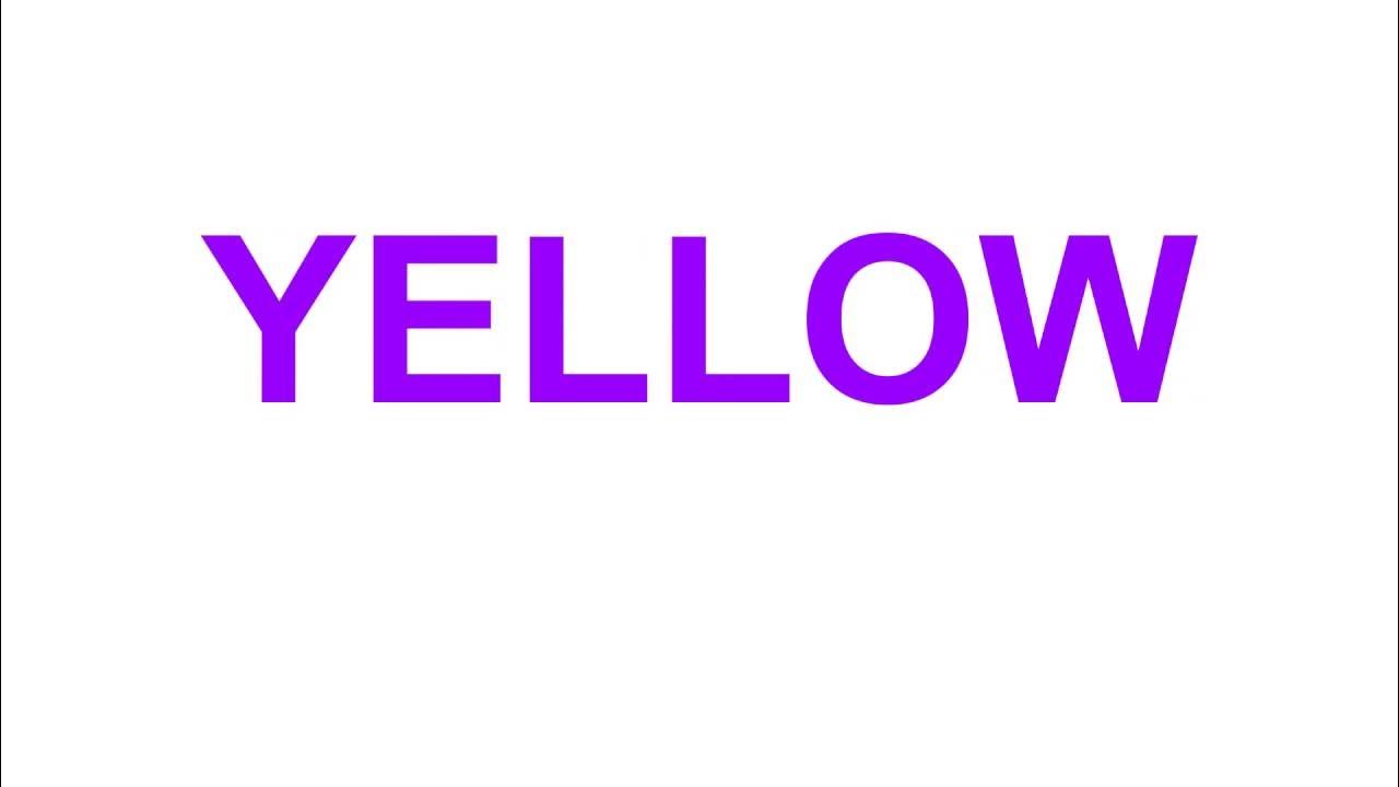 Stroop Effect Demo YouTube