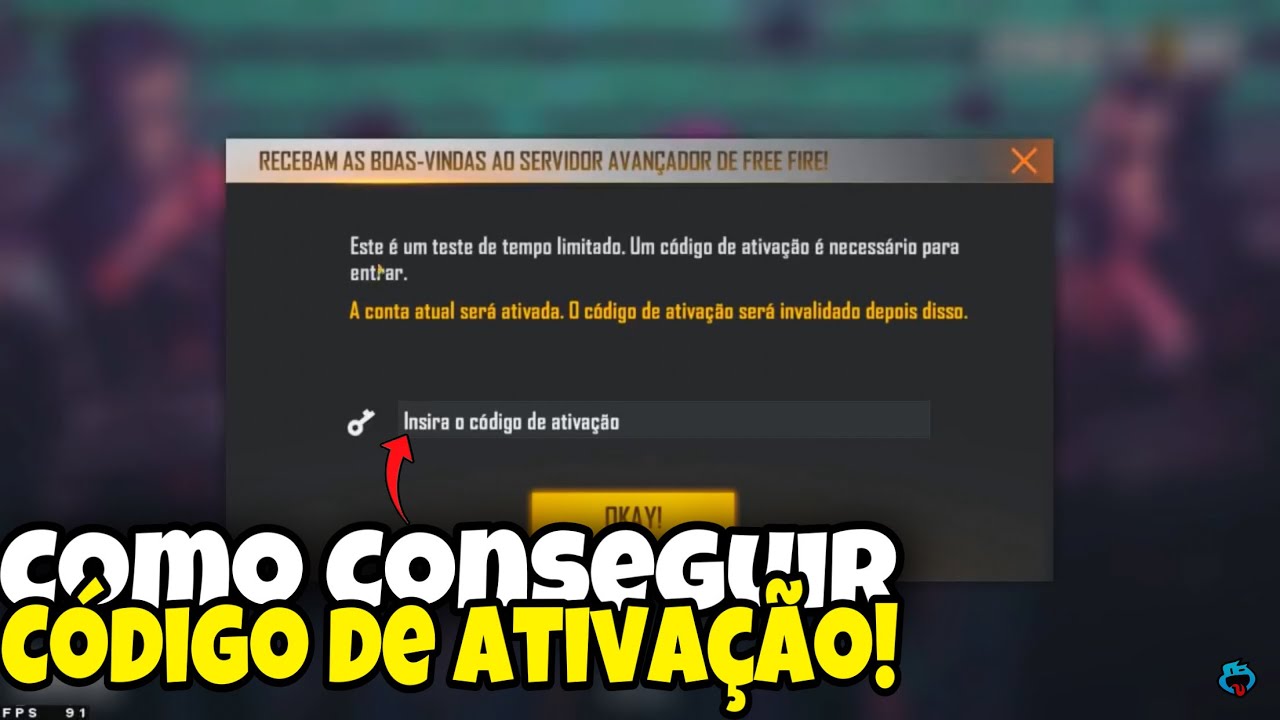 Como conseguir o código de ativação do Free Fire para o Servidor Avançado FF