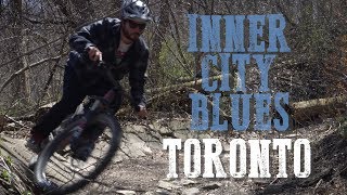 Mountain biking in the don valley on sanitation plant trail, toronto,
ontario. this trail's difficulty is rated blue trailforks. ride at
your own risk...