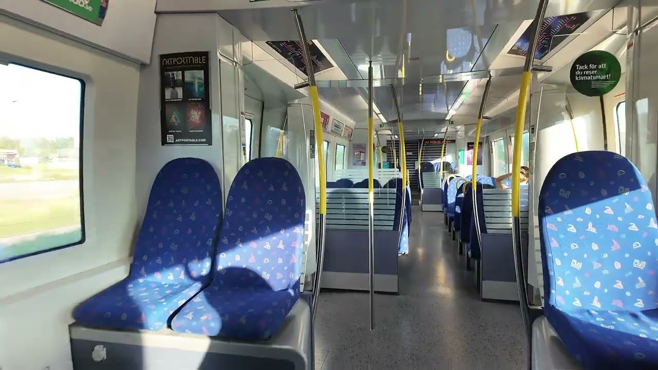 Sweden, Stockholm, train ride from Knivsta to Arlanda Airport