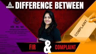 Difference between Complaint and FIR | FIR and Complaint Under CRPC