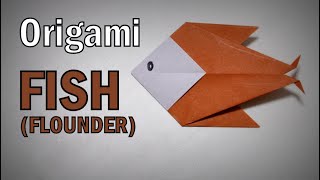 Origami - How to make a FISH (FLOUNDER)