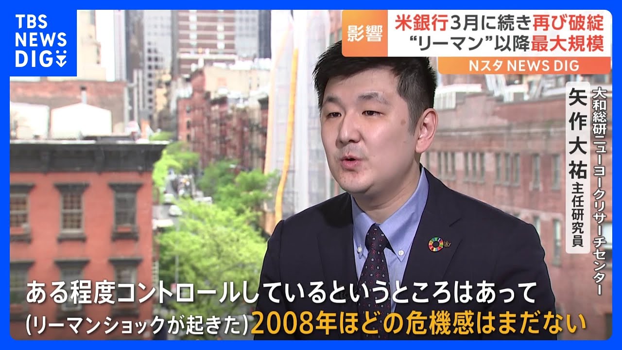 米相次ぐ銀行破綻 “さらなる連鎖”の可能性は…専門家「リスクが広がったと見ることができる」「2008年ほどの危機感はまだない」｜TBS NEWS DIG