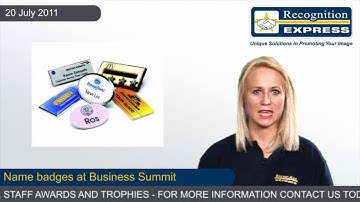 Name badges at Business Summit