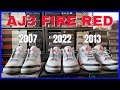 Air Jordan III Fire Red | Comparison &amp; On Feet