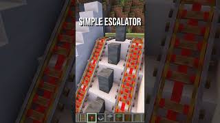 Minecraft Escalator Tutorial  #minecraft #minecraftshorts #redstone #gaming  #minecrafttutorial