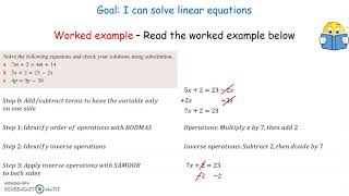 Solving equations part 3 Equations with variables on both sides