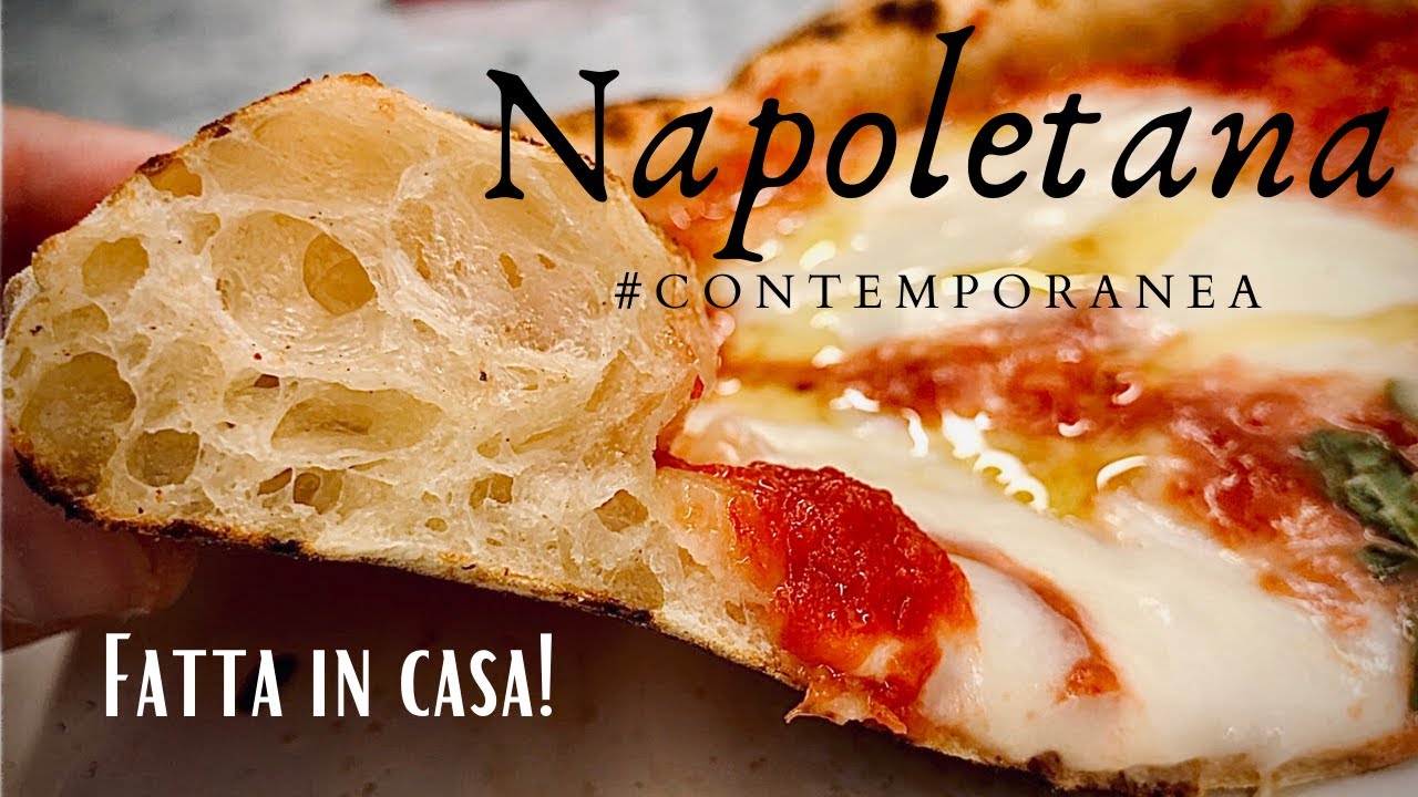 PIZZA NAPOLETANA Contemporanea con POOLISH - Fatta in CASA! Cotta con Effeuno P134H (video completo)