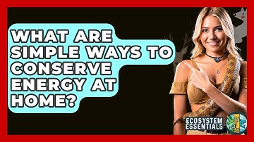 What Are Simple Ways To Conserve Energy At Home? - Ecosystem Essentials