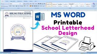Ms Word Me School Letterhead Kaise Banaye? How To Create A School Letterhead In Ms Word Ms Word