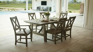 POLYWOOD® Braxton 7-Piece Rustic Farmhouse Dining Set - PWS507-1