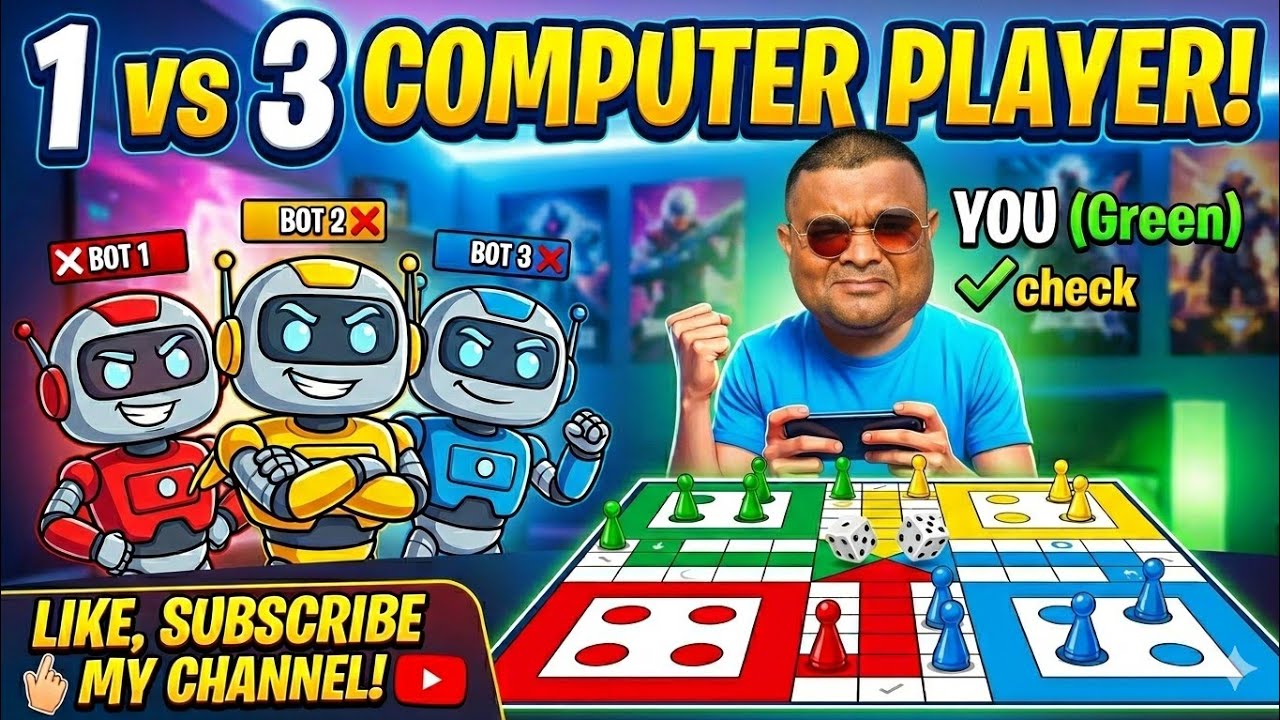 Ludoking Gameplay 1 Vs 3 Computer Player #Ludoking #Ludokinglive #Ludoking #gamesplay
