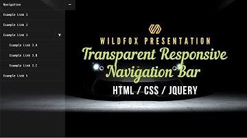 Html5 Menu Bar Transparent  Responsive  Html5 Css3 with jquery