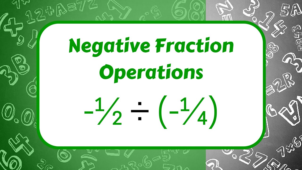 Negative Fraction Operations - YouTube