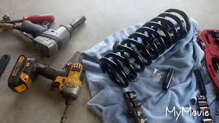 HOW TO COMPRESS COIL SPRING AND SAVE MONEY!