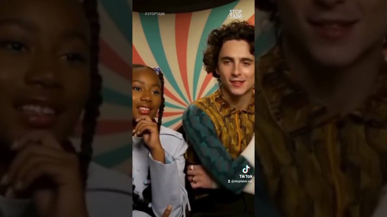 Entrevista con él actor Timothée Chalamet y la actriz Calah Lane - Elenco de la película willy wonka