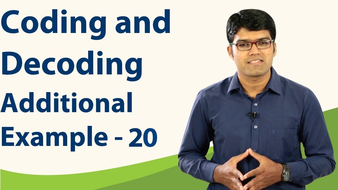 Coding and Decoding | Additional Example - 20 | Reasoning Ability ...