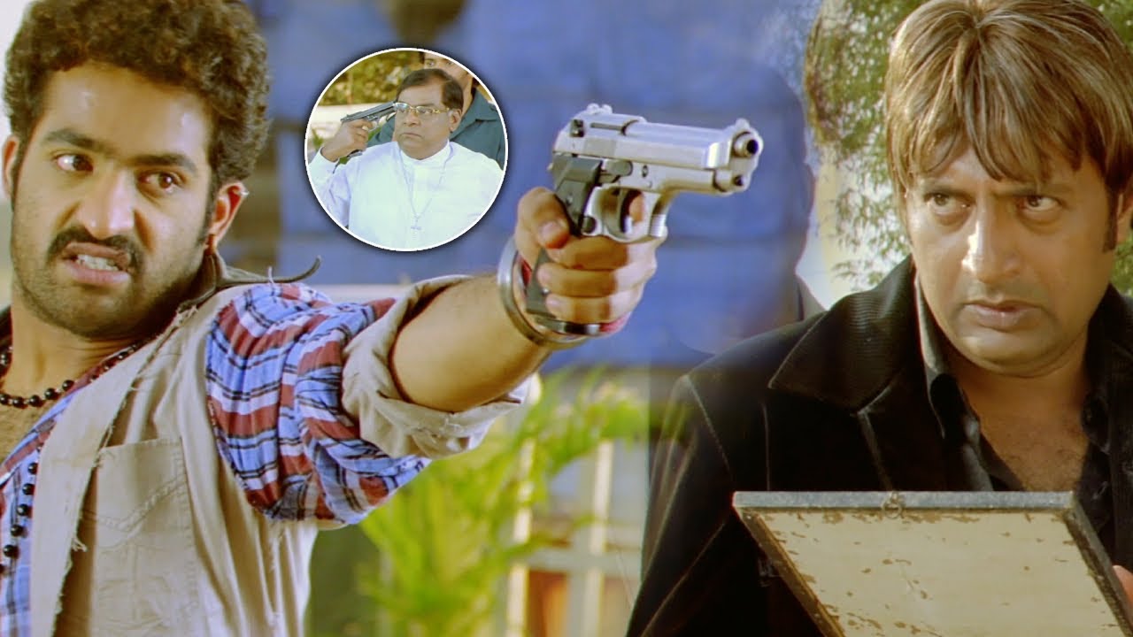 Ultimate Ego Clash! Jr NTR vs Prakash Raj Gun Scene | Njananu Boss Malayalam Dubbed