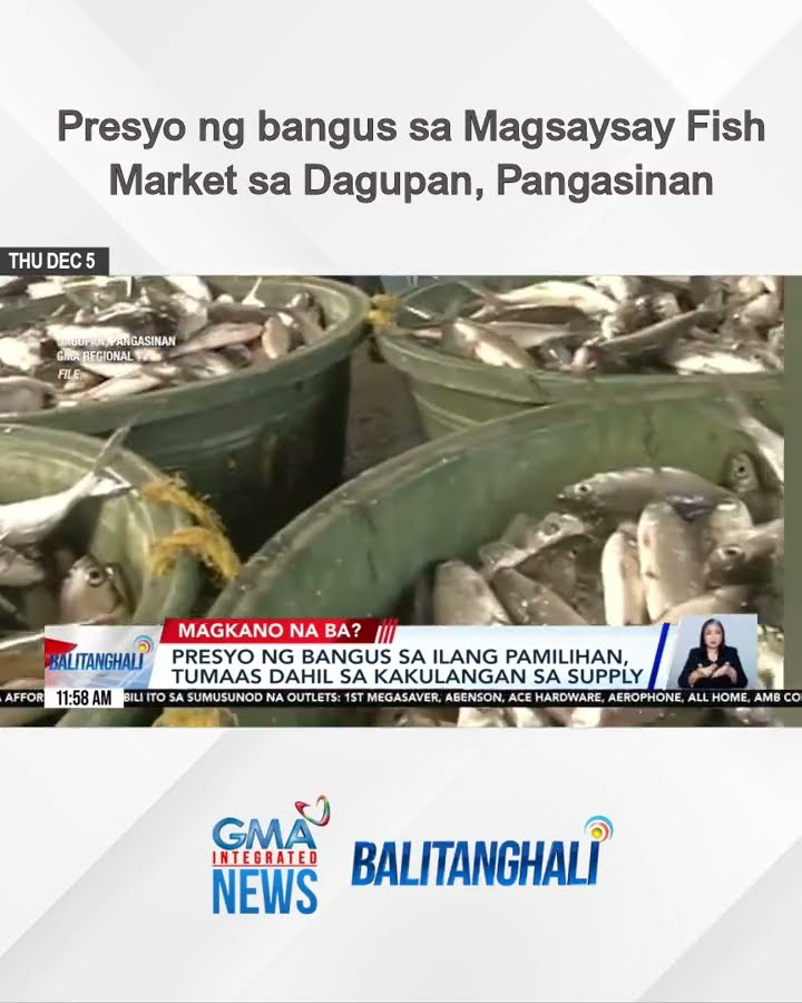 Presyo ng bangus sa Magsaysay Fish Market sa Dagupan, Pangasinan | Balitanghali