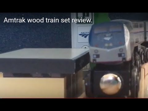 amtrak wood acela train set