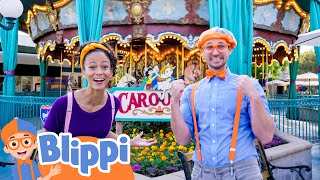 Blippi And Meekah's Theme Park Adventure!  | 🔤 Moonbug Subtitles 🔤 | Learning Videos