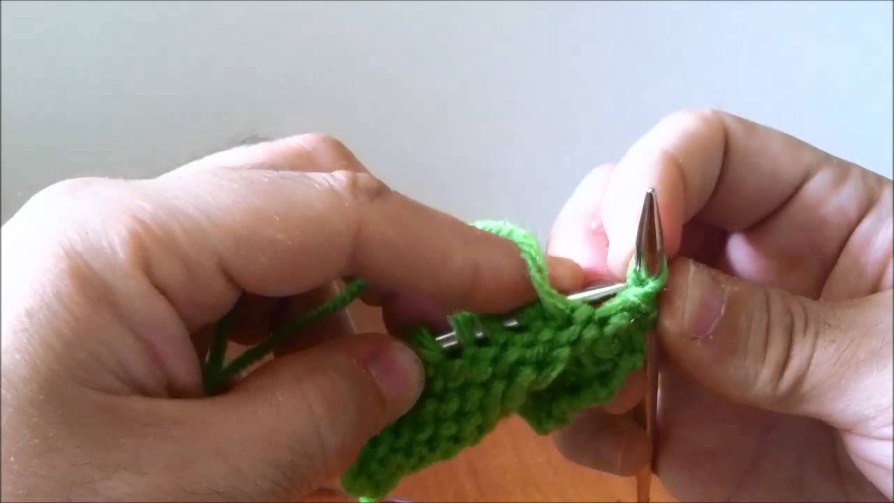 Purl Through the Back Loop (Ptbl) - Left Handed - English