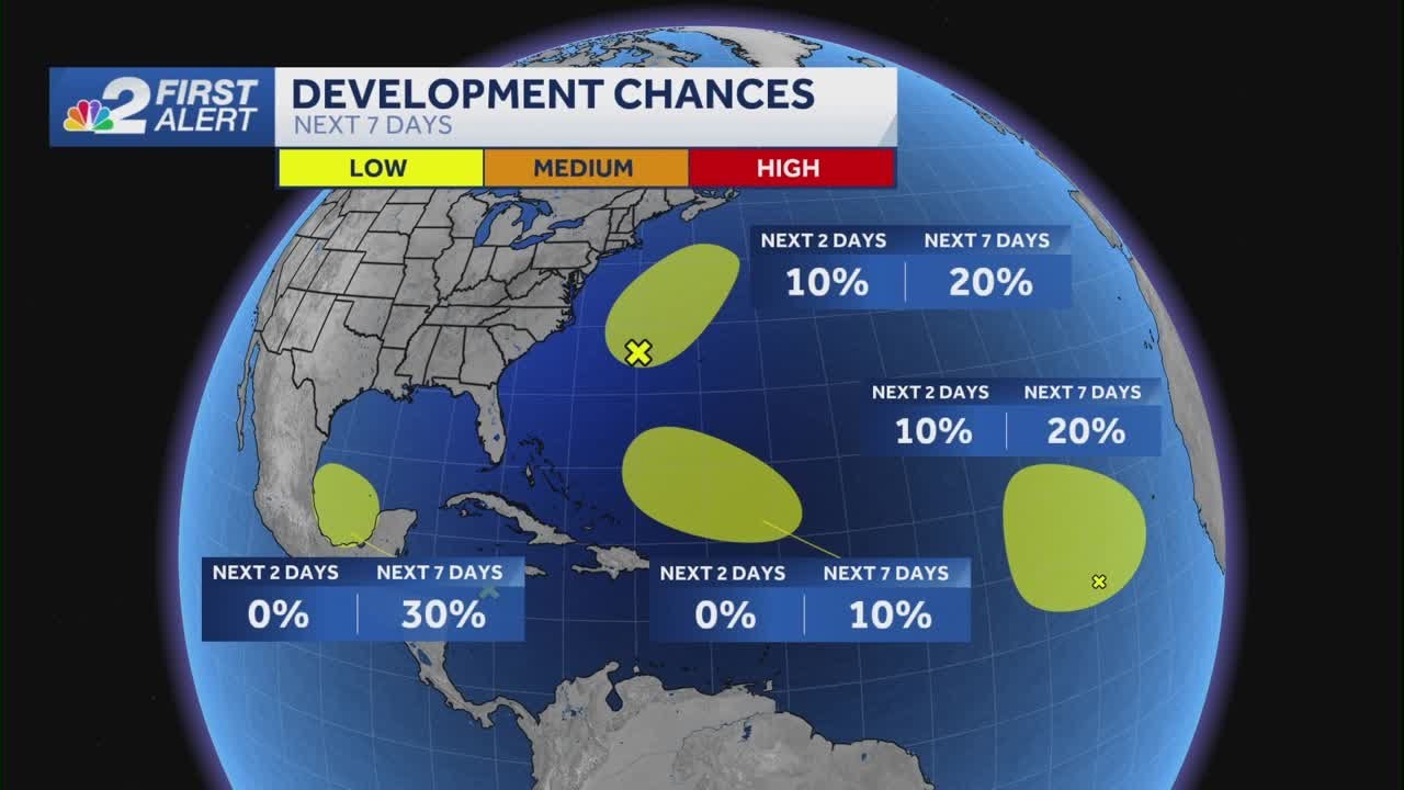 Tracking four tropical disturbances in the Atlantic - YouTube