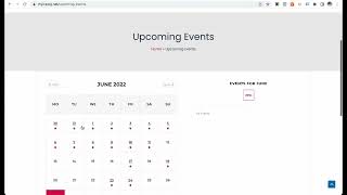 How to check Upcoming events