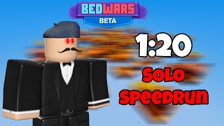 1:20 SOLO SPEEDRUN World Record (Roblox Bedwars)