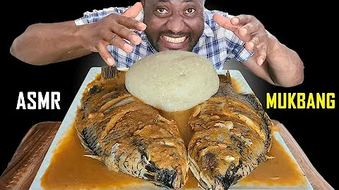 Asmr Fufu & Tilapia Fish Mukbang With Pepper Soup   African Food Mukbang   Asmr Eating No Talking