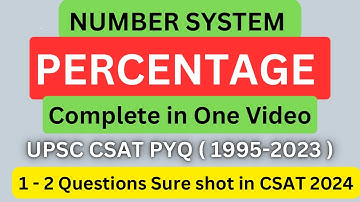 UPSC Prelims CSAT 2024 | CSAT Percentage | Number System CSAT | UPSC CSAT PYQ (1995-2023) | UPSC IAS