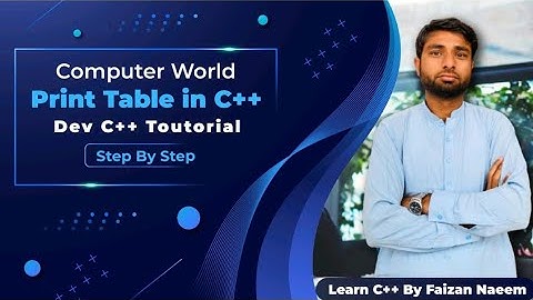 C++ Program to Print Multiplication Table of any  Number ( User Input ) || For Loop || Faizan Naeem