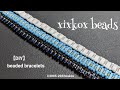 【DIY】xixkox beads MIYUKIクォーターティラビーズ(QuarterTILA Beads)とシードビーズ(Seedbeads)のブレスレット 【easy】【 simple】