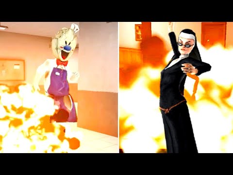 Ice Scream 4 Dynamite Explosion Vs Evil Nun 2 Dynamite Explosion