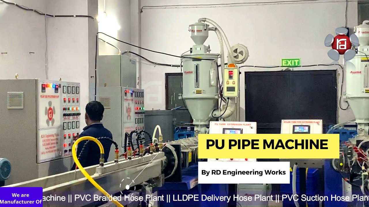 PU Pneumatic Tubing Pipe Making Extrusion Machine By RD Engineering Works
