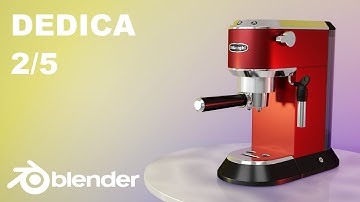 3D Modeling of a coffee machine DeLonghi Dedica in Blender | Part 2
