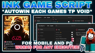 [🚨] Ink Game Script Pastebin **NO KEY** AUTOWIN AUTOMATICALLY | AUTOKILL PLAYERS | TROLL TP VOID💢