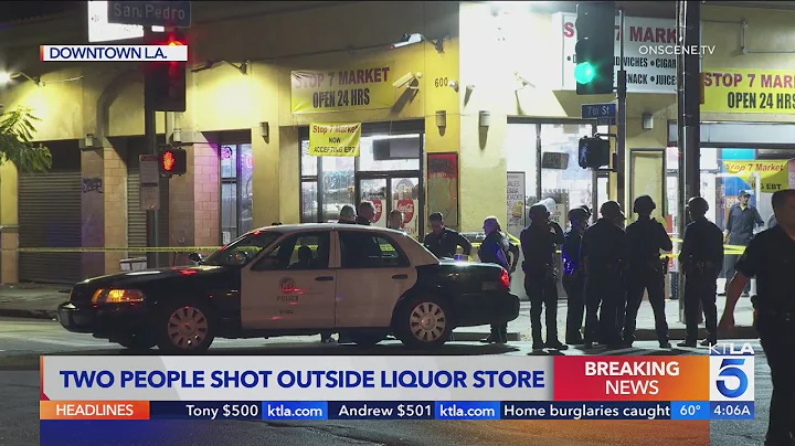 2 people, including security guard, shot outside downtown L.A. liquor store