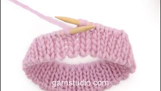 How To Work A Simple Italian Cast-On Around 2 Needles, With Knit 1, Purl 1 In The Round