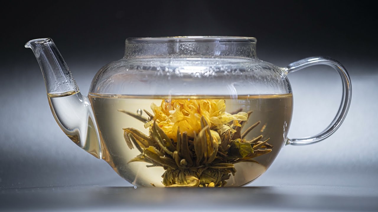 Fiore di tè Yellow Sunshine - Blooming tea timelapse 